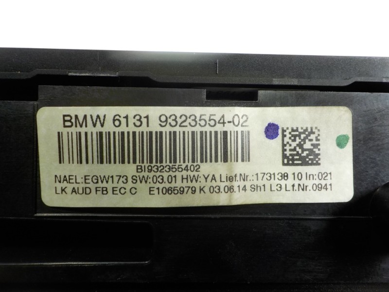 Recambio de mando climatizador para bmw serie 3 touring (f31) 2.0 turbodiesel referencia OEM IAM 64119320341 61319323554 