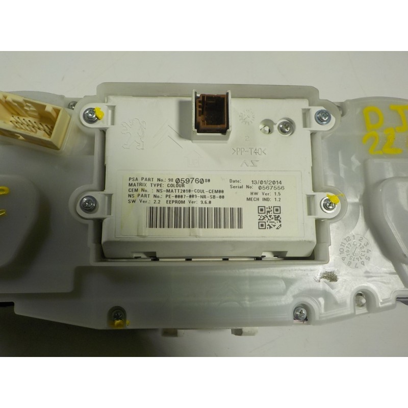 Recambio de cuadro instrumentos para peugeot 2008 (--.2013) 1.6 16v e-hdi fap referencia OEM IAM 9805407380 9805969580 