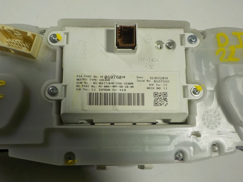 Recambio de cuadro instrumentos para peugeot 2008 (--.2013) 1.6 16v e-hdi fap referencia OEM IAM 9805407380 9805969580 
