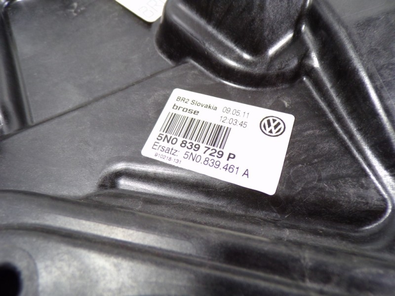 Recambio de elevalunas trasero izquierdo para volkswagen tiguan (5n2) 2.0 tdi referencia OEM IAM 5N0839461A 5N0839729P 910218131