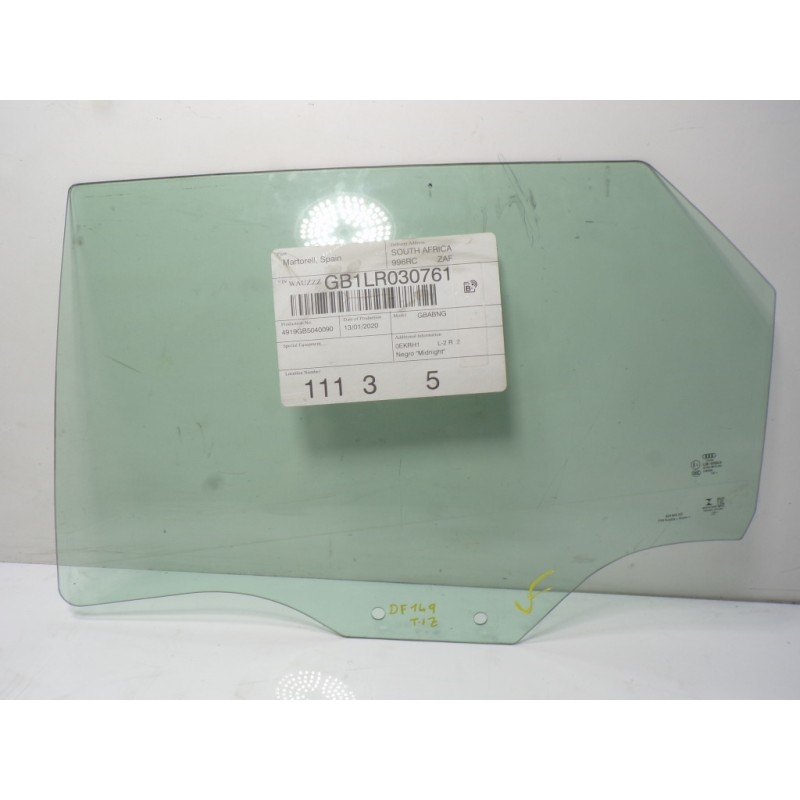 Recambio de cristal puerta trasero izquierdo para audi a1 sportback (gba) 1.0 tfsi referencia OEM IAM 82G845205  