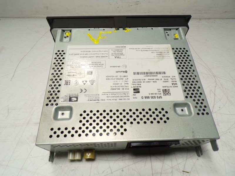 Recambio de sistema audio / radio cd para seat leon (5f1) 1.6 tdi referencia OEM IAM 5F0035888D 5F0035888D 