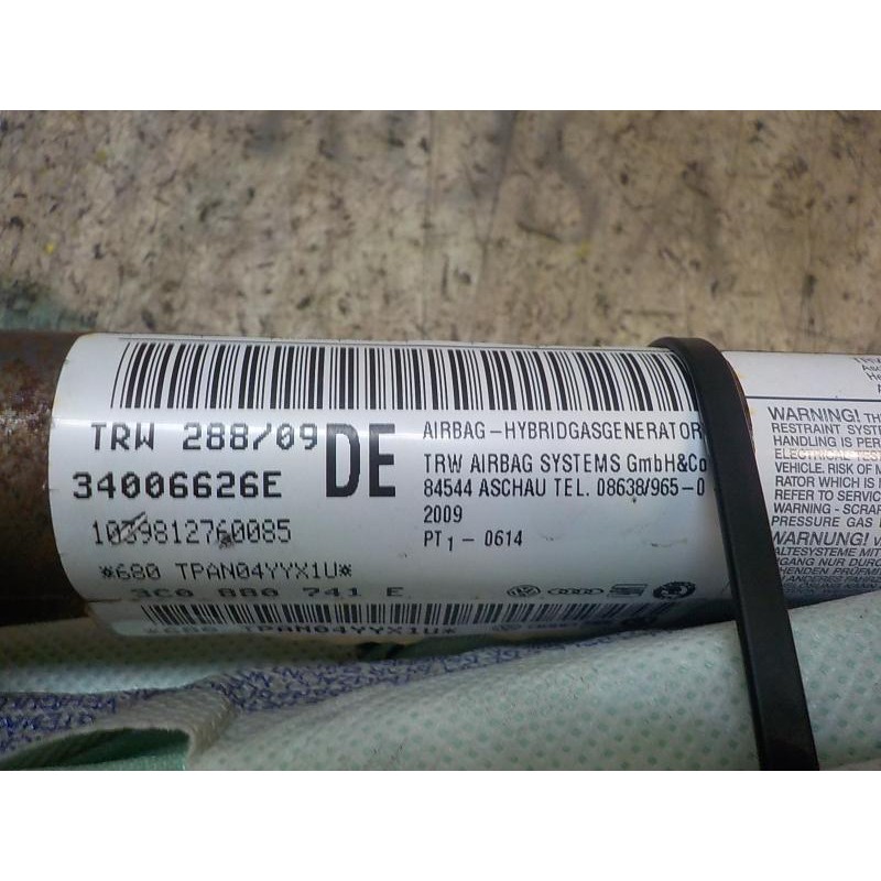 Recambio de airbag cortina delantero izquierdo para volkswagen passat berlina (3c2) highline referencia OEM IAM 3C0880741E  