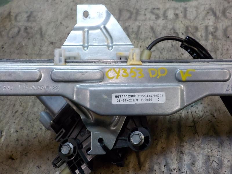 Recambio de elevalunas delantero derecho para citroën c-elysée shine referencia OEM IAM 9674412380  