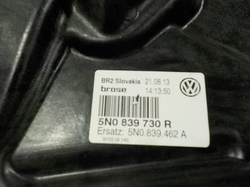 Recambio de elevalunas trasero derecho para volkswagen tiguan (5n2) 2.0 tdi referencia OEM IAM 5N0839462A 5N0839730R 