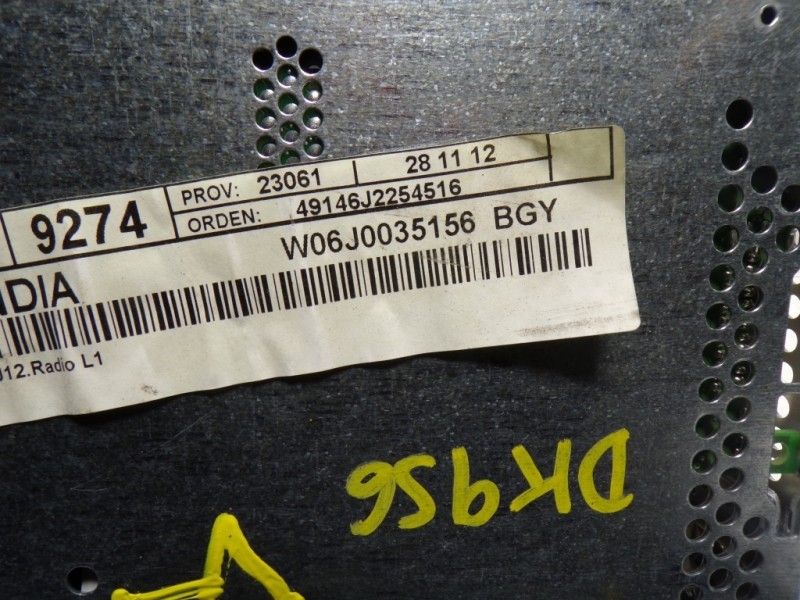 Recambio de sistema audio / radio cd para seat ibiza (6j5) 1.6 tdi referencia OEM IAM 6J0035156BGY 6J0035156BGY 