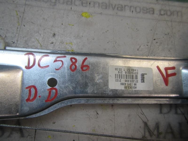 Recambio de elevalunas delantero derecho para peugeot 208 style referencia OEM IAM   