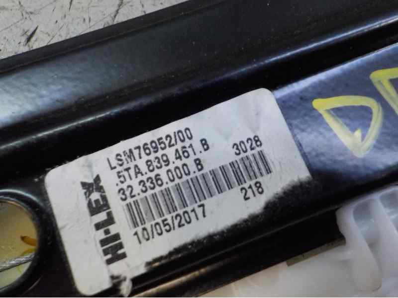 Recambio de elevalunas trasero izquierdo para volkswagen touran (5t1) 2.0 tdi referencia OEM IAM 5TA839461B 5TA839461B 