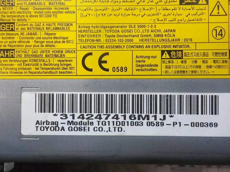 Recambio de airbag lateral izquierdo para toyota rav 4 advance hybrid referencia OEM IAM 7390042031C0  