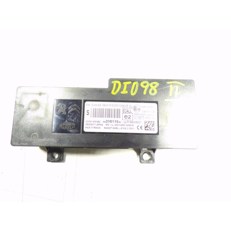 Recambio de modulo electronico para toyota proace city 1.5 dci referencia OEM IAM  9831611580 