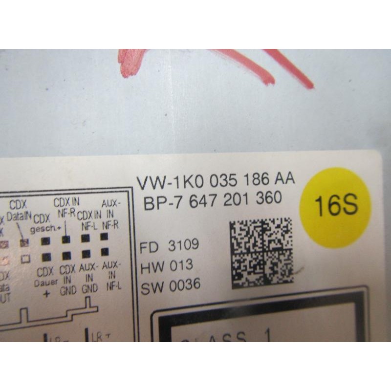 Recambio de sistema audio / radio cd para volkswagen passat variant (3c5) 2.0 tdi referencia OEM IAM 1K0057187AX 1K0035186AA 