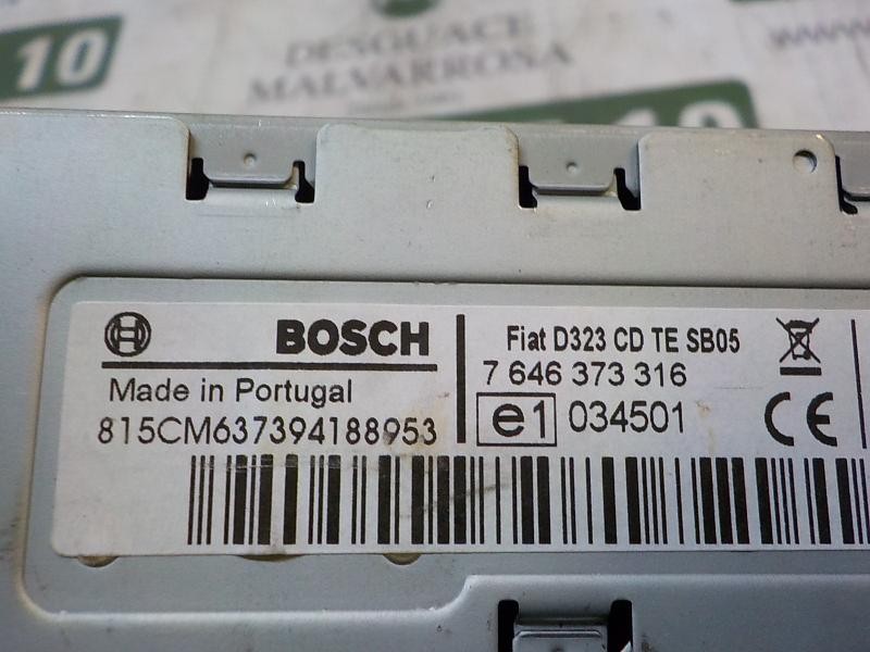 Recambio de sistema audio / radio cd para fiat linea (110) 1.4 cat referencia OEM IAM 735518806 7646373316 