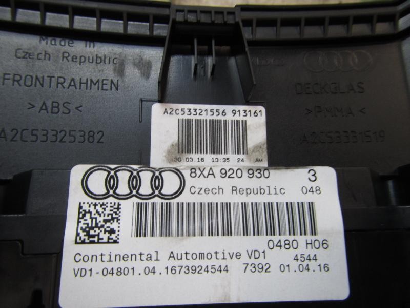 Recambio de cuadro instrumentos para audi a1 sportback (8xf) adrenalin referencia OEM IAM 8XA920930 8XA920930 A2C86597900