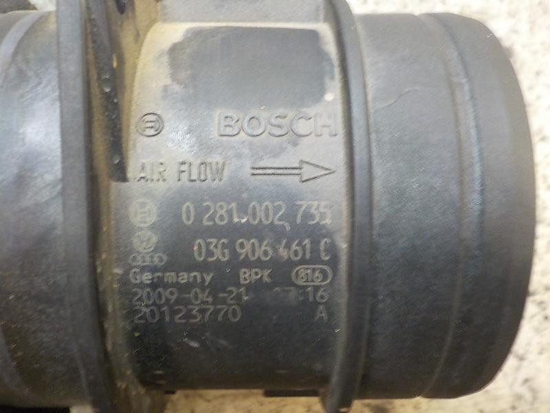 Recambio de caudalimetro para volkswagen golf vi (5k1) 2.0 tdi referencia OEM IAM 03G906461C 0281002735 0281002735