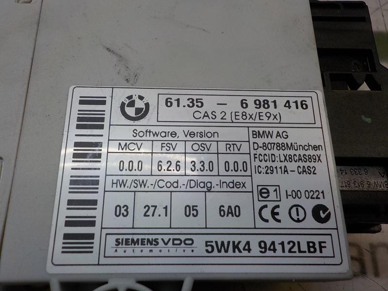 Recambio de modulo electronico para bmw serie 1 berlina (e81/e87) 118d referencia OEM IAM 61359395657 613569814161 5WK49412LBF
