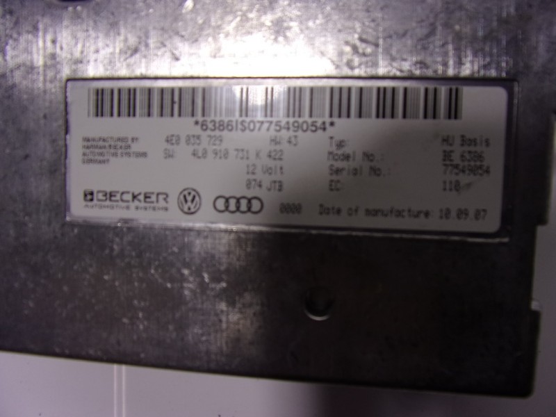 Recambio de modulo electronico para audi q7 (4l) 3.0 v6 24v tdi referencia OEM IAM 4L0910731K 4E0035729 