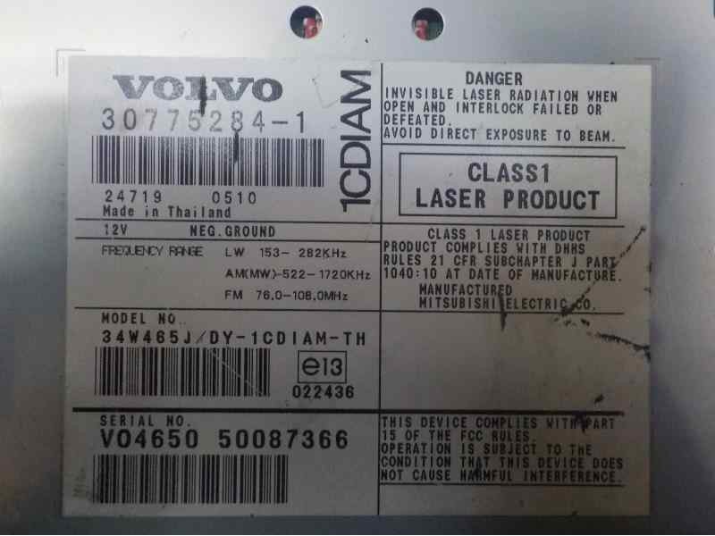 Recambio de sistema audio / radio cd para volvo s40 berlina 1.6 diesel cat referencia OEM IAM   