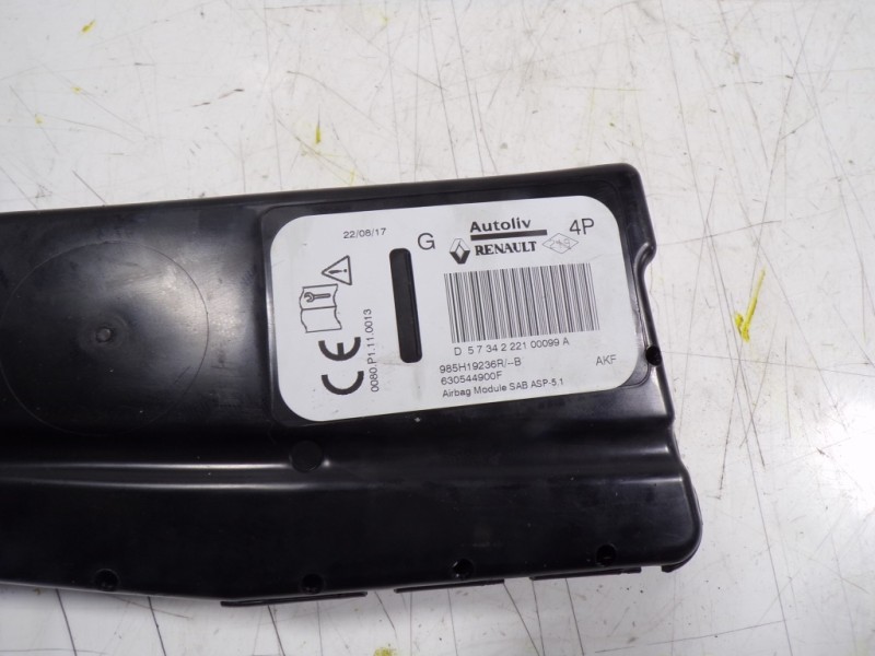 Recambio de airbag lateral izquierdo para renault zoe intens referencia OEM IAM 985H19236R 985H19236R 630544900F