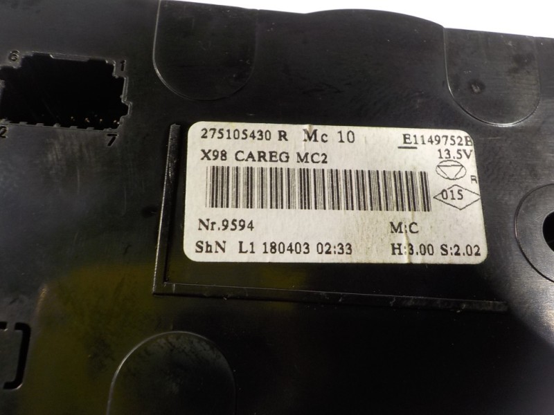 Recambio de mando climatizador para renault captur 1.2 tce energy referencia OEM IAM 275105430R 275105430R 