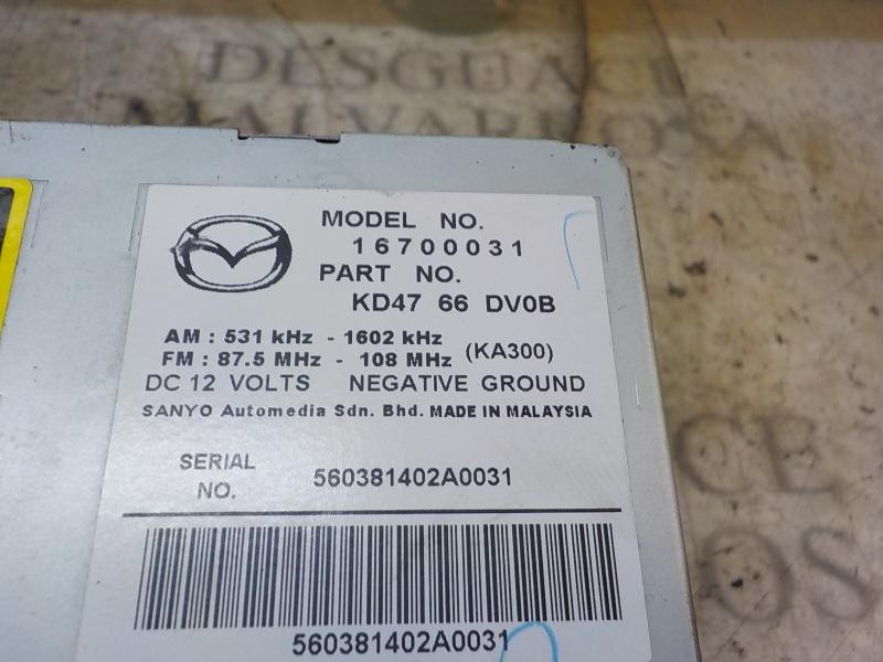 Recambio de sistema audio / radio cd para mazda cx-5 2.0 cat referencia OEM IAM KD4766DV0B KD4766DV0B 