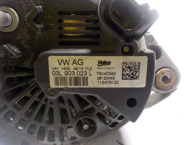 Recambio de alternador para volkswagen tiguan (5n2) 2.0 tdi referencia OEM IAM 03L903023L 03L903023L TG14C043