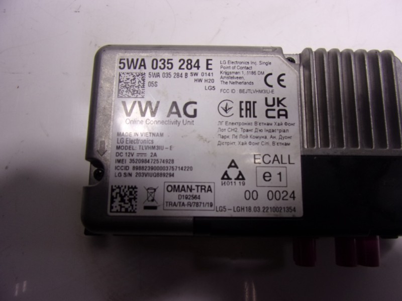 Recambio de modulo electronico para volkswagen taigo 1.0 tsi referencia OEM IAM 5WA035284G 5WA035284E 