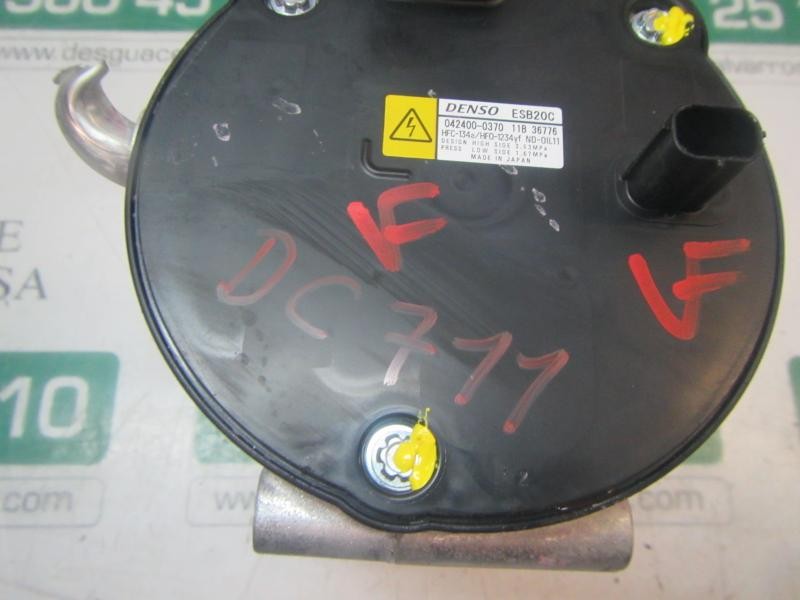 Recambio de compresor aire acondicionado para toyota c-hr hybrid active referencia OEM IAM 8837047092 0424000370 0424000370