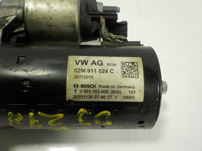 Recambio de motor arranque para volkswagen tiguan (5n2) 2.0 tdi referencia OEM IAM 02M911024C 02M911024C 0001153009