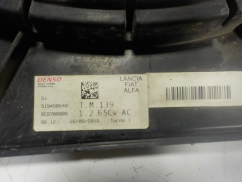 Recambio de electroventilador para fiat panda (319) 1.2 cat referencia OEM IAM  519450640 