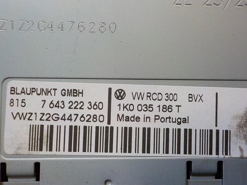 Recambio de sistema audio / radio cd para volkswagen golf v berlina (1k1) 2.0 tdi referencia OEM IAM   