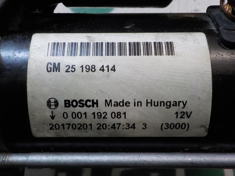 Recambio de motor arranque para opel zafira (c) excellence referencia OEM IAM 55578921 25198414 0001192081