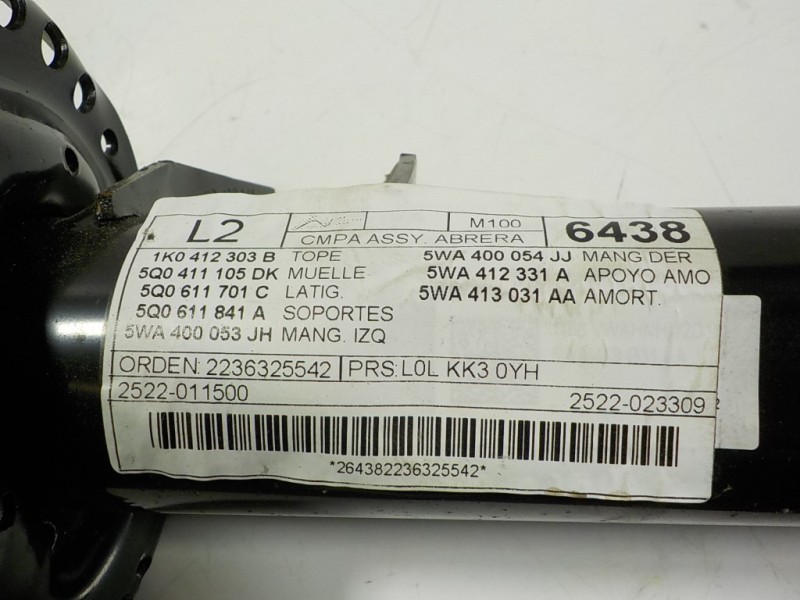 Recambio de amortiguador delantero derecho para seat leon sportstourer (kl8) style referencia OEM IAM 5WA413031AA 5WA413031AA 