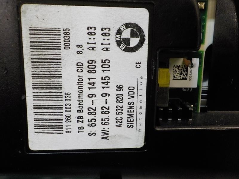 Recambio de pantalla multifuncion para bmw serie 5 touring (e61) 520d referencia OEM IAM  65829141809 A2C53282096