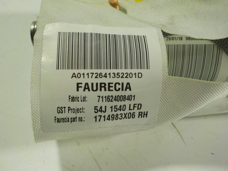 Recambio de airbag lateral delantero derecho para renault talisman 1.5 dci diesel fap energy referencia OEM IAM   