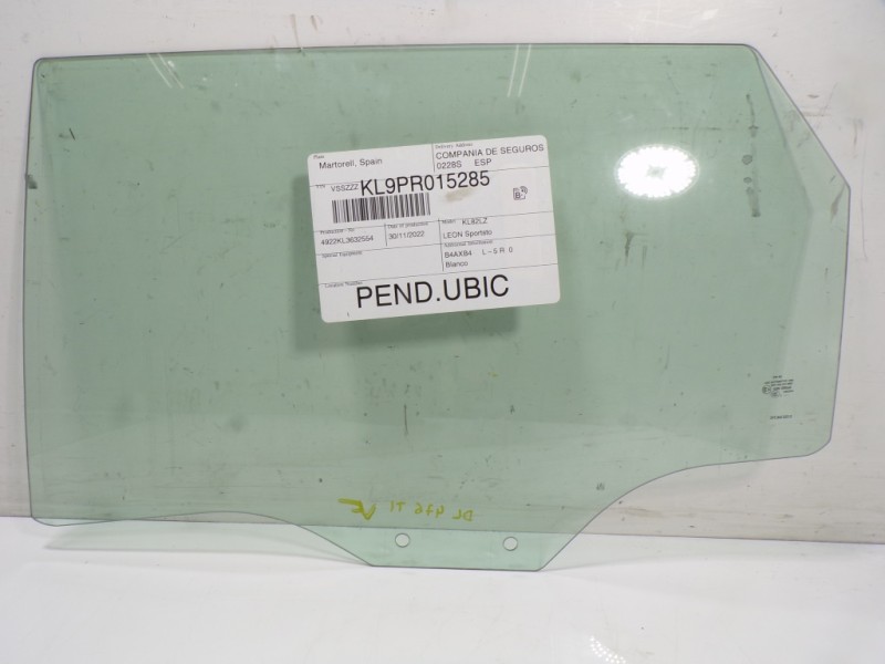 Recambio de cristal puerta trasero izquierdo para seat leon sportstourer (kl8) style referencia OEM IAM 5FE845025D  