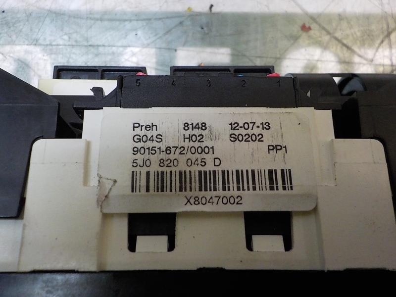 Recambio de mando calefaccion / aire acondicionado para skoda fabia (5j2 ) ambition referencia OEM IAM 5J0820045D9B9 5J0820045D 