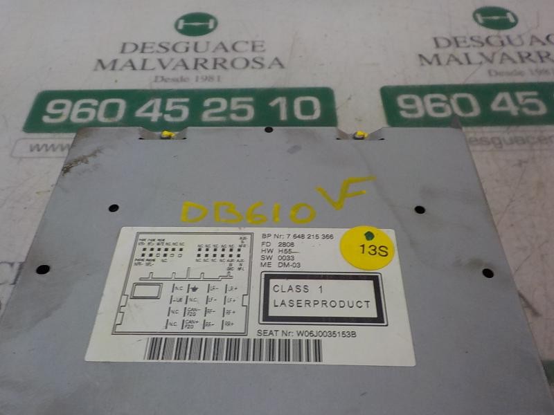 Recambio de sistema audio / radio cd para seat ibiza (6j5) 1.9 tdi referencia OEM IAM 6J0035153 6J00351538 