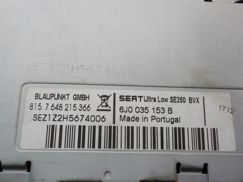 Recambio de sistema audio / radio cd para seat ibiza (6j5) 1.9 tdi referencia OEM IAM 6J0035153 6J00351538 