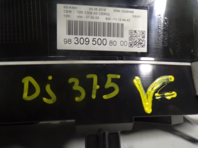 Recambio de cuadro instrumentos para peugeot rifter 1.5 blue-hdi fap referencia OEM IAM 9830950080 9830950080 