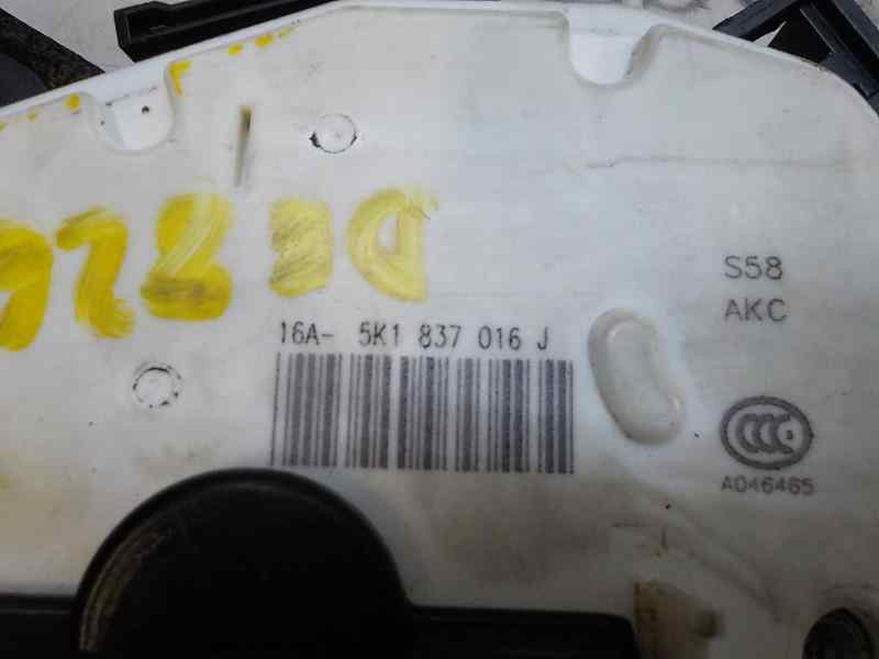 Recambio de cerradura puerta delantera derecha para seat leon (5f1) 1.6 tdi referencia OEM IAM 5K1837016E 5K1837016J 