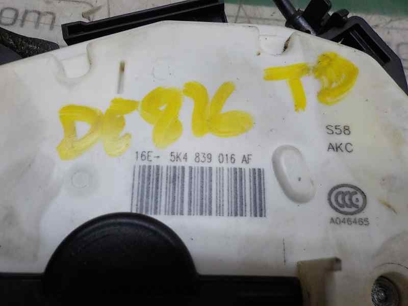 Recambio de cerradura puerta trasera derecha para seat leon (5f1) 1.6 tdi referencia OEM IAM 5K4839016Q 5K4839016AF 