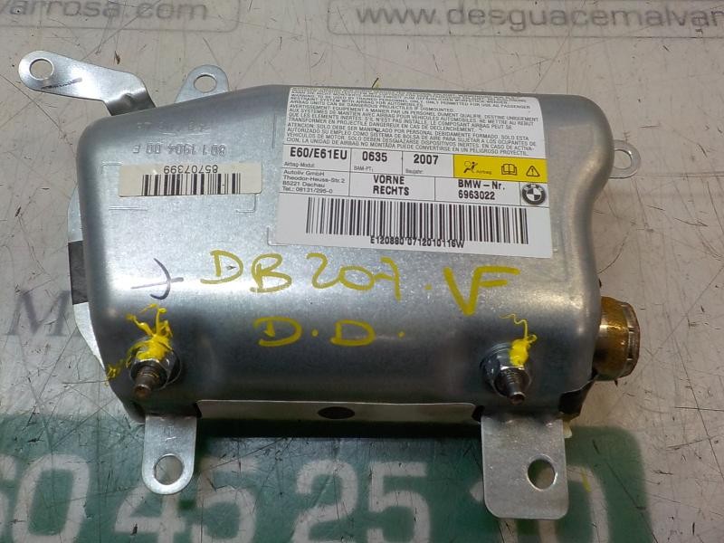 Recambio de airbag lateral delantero derecho para bmw serie 5 touring (e61) 520d referencia OEM IAM 72126963022 6963022 