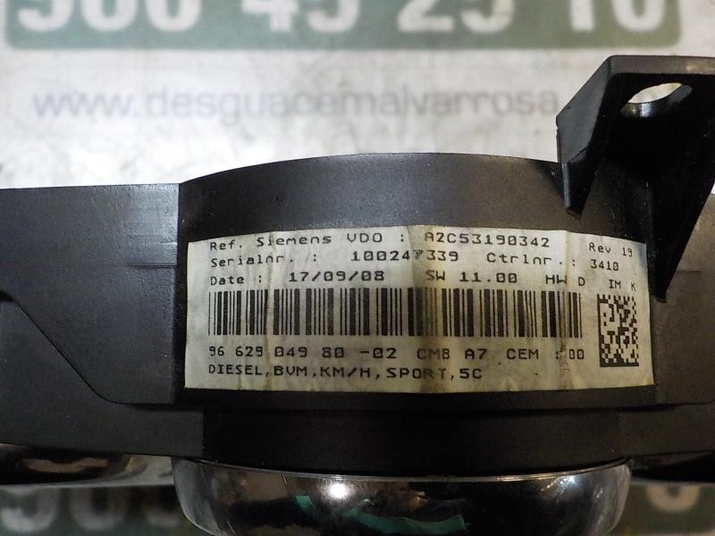 Recambio de cuadro instrumentos para peugeot 207 sw 1.6 hdi fap cat (9hz / dv6ted4) referencia OEM IAM   