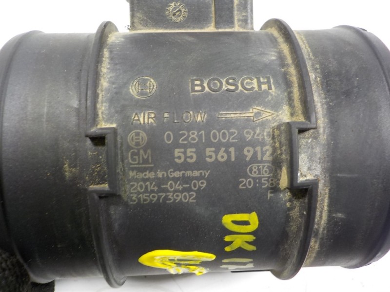 Recambio de caudalimetro para opel astra j lim. 1.7 16v cdti referencia OEM IAM 55561912 55561912 0281002940