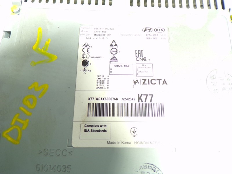 Recambio de sistema audio / radio cd para kia rio concept referencia OEM IAM 961701W770CA 961701W770CA M30420011512