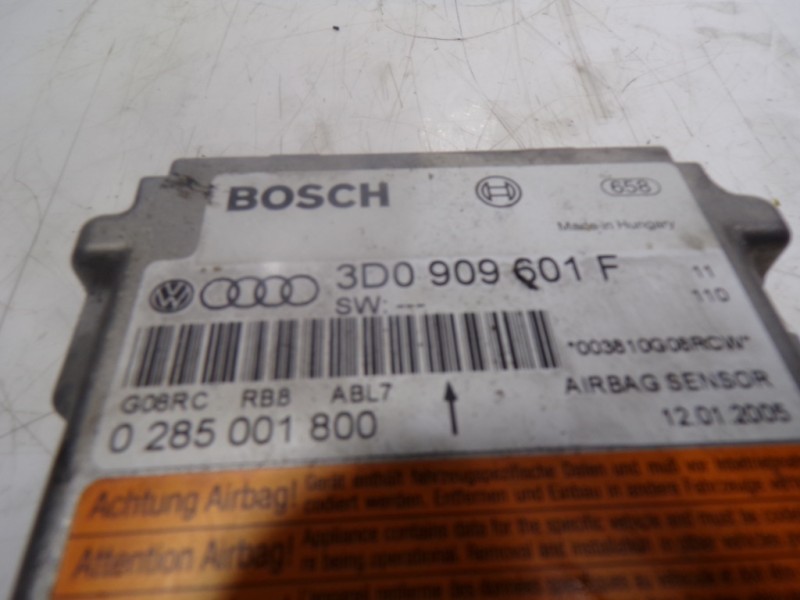 Recambio de centralita airbag para volkswagen touareg (7la) tdi r5 referencia OEM IAM 070906016BL 3D0909601F 