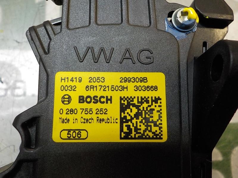 Recambio de potenciometro pedal para seat toledo (kg3) 1.6 tdi referencia OEM IAM 6R1721503H 6R1721503H 0280755252