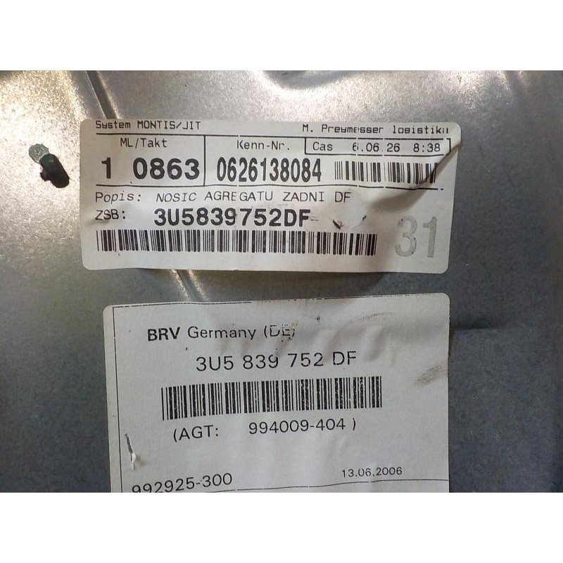 Recambio de elevalunas trasero derecho para skoda superb (3u4) 2.5 v6 tdi cat (bdg) referencia OEM IAM   