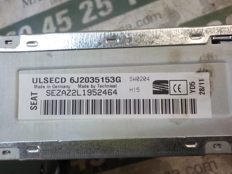 Recambio de sistema audio / radio cd para seat ibiza (6j5) 1.6 tdi referencia OEM IAM 6J2035153G 6J2035153G 