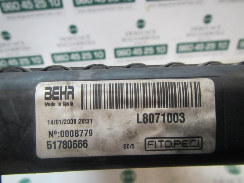 Recambio de radiador agua para peugeot bipper 1.4 hdi referencia OEM IAM   